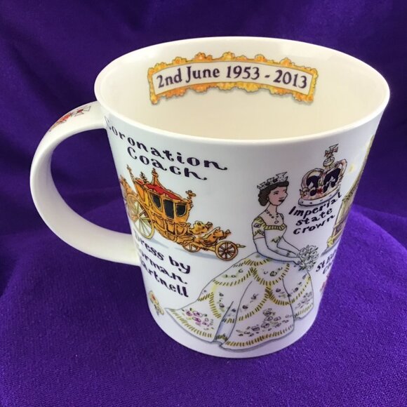 Queen Elizabeth II 60th Anniversary of Coronation Mug  1953 2013 Dunoon Tea Mug - Picture 10 of 13